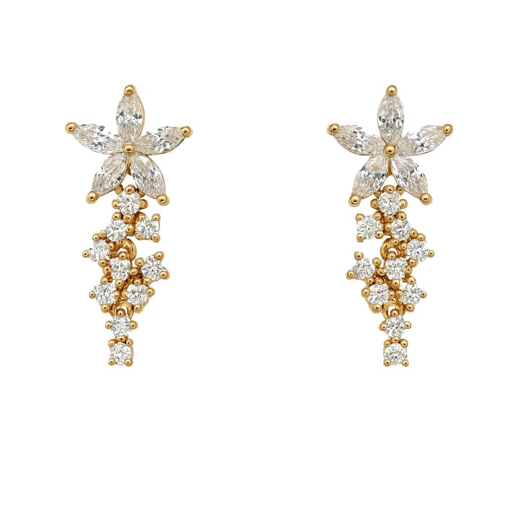 Marquise Diamond Flower