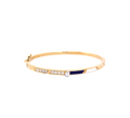 Enamel Diamond Bangle with Middle Pear Diamond