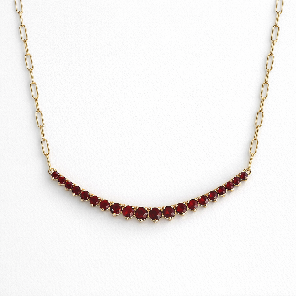 Ruby Arc Necklace