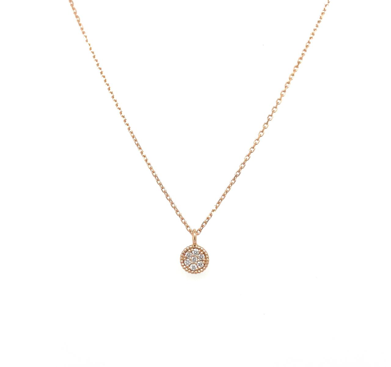 Pavé Circle Diamond Necklace