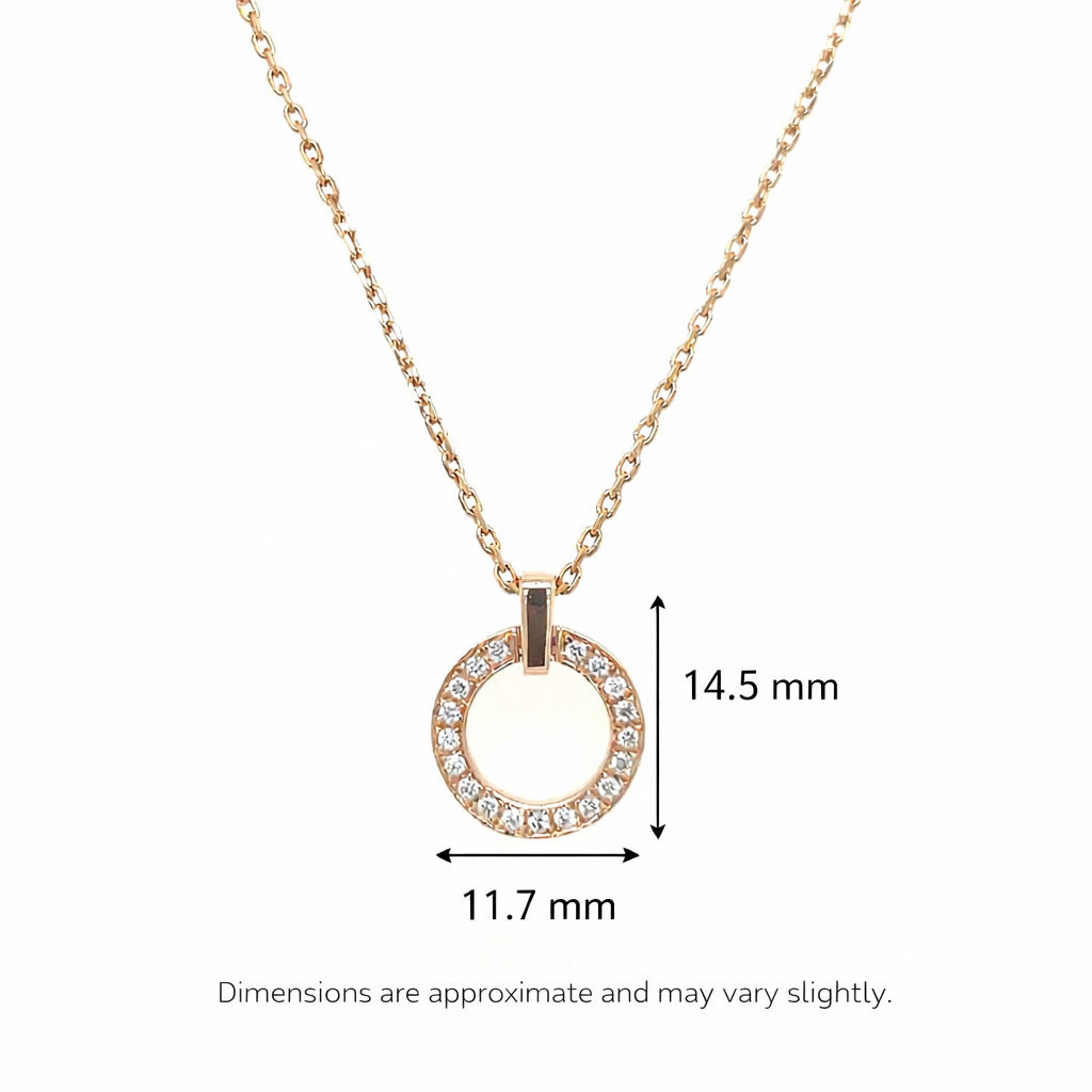 Circle Diamonds Necklace