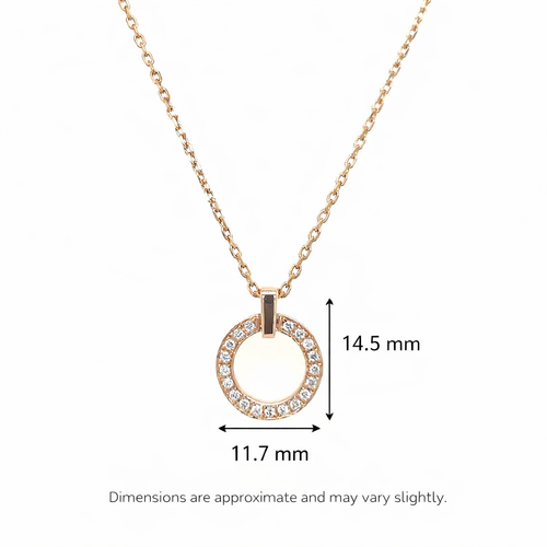 Circle Diamonds Necklace