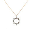 Grey Diamonds Sun Necklace