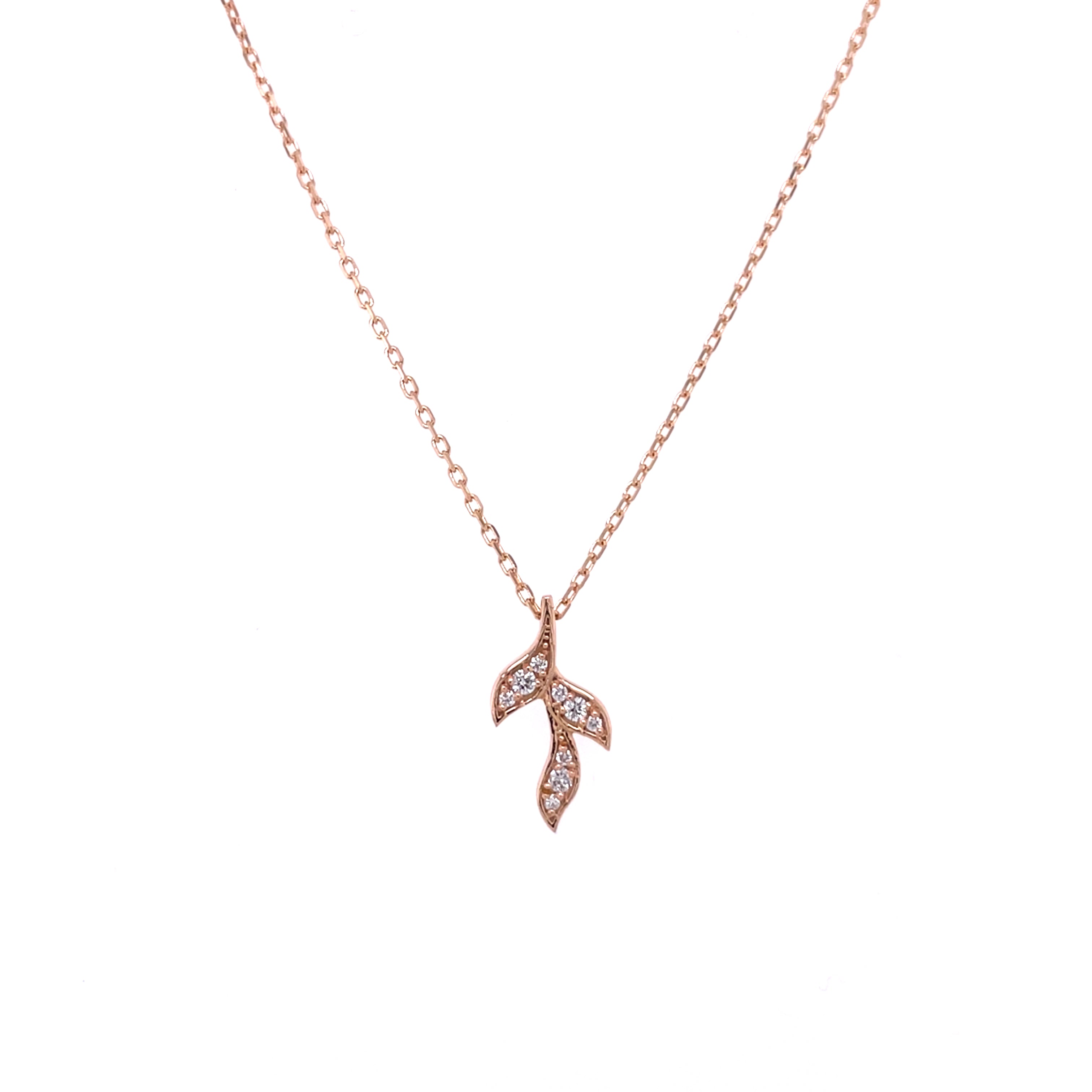 Diamond Leaf Necklace