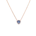 Sapphire Heart Diamond Necklace