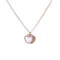Two Hearts One Enamel Necklace