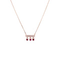 Ruby drops on Diamond Necklace