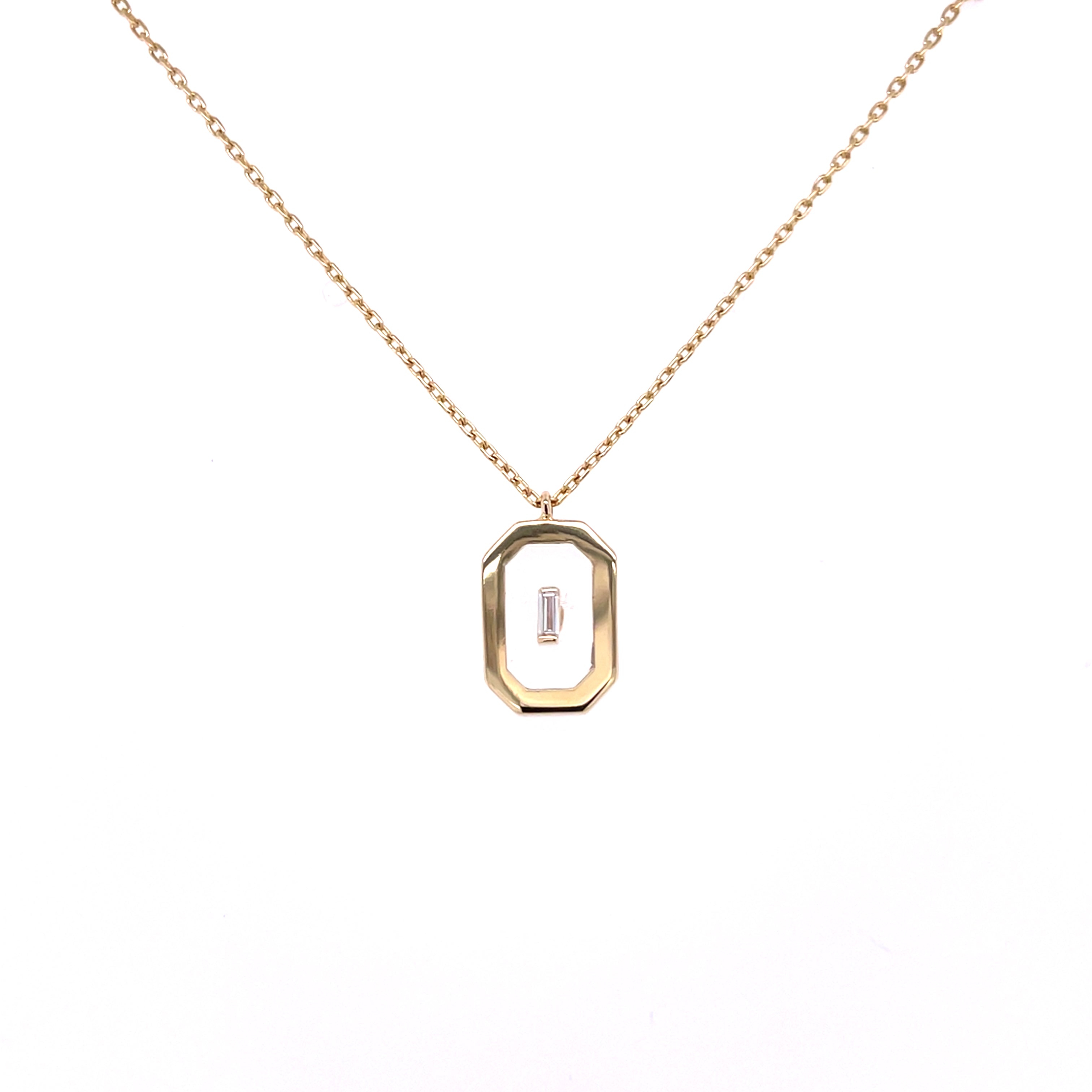 Floating Emerald Diamond Necklace