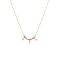 Three Pear Diamonds Drops Necklace
