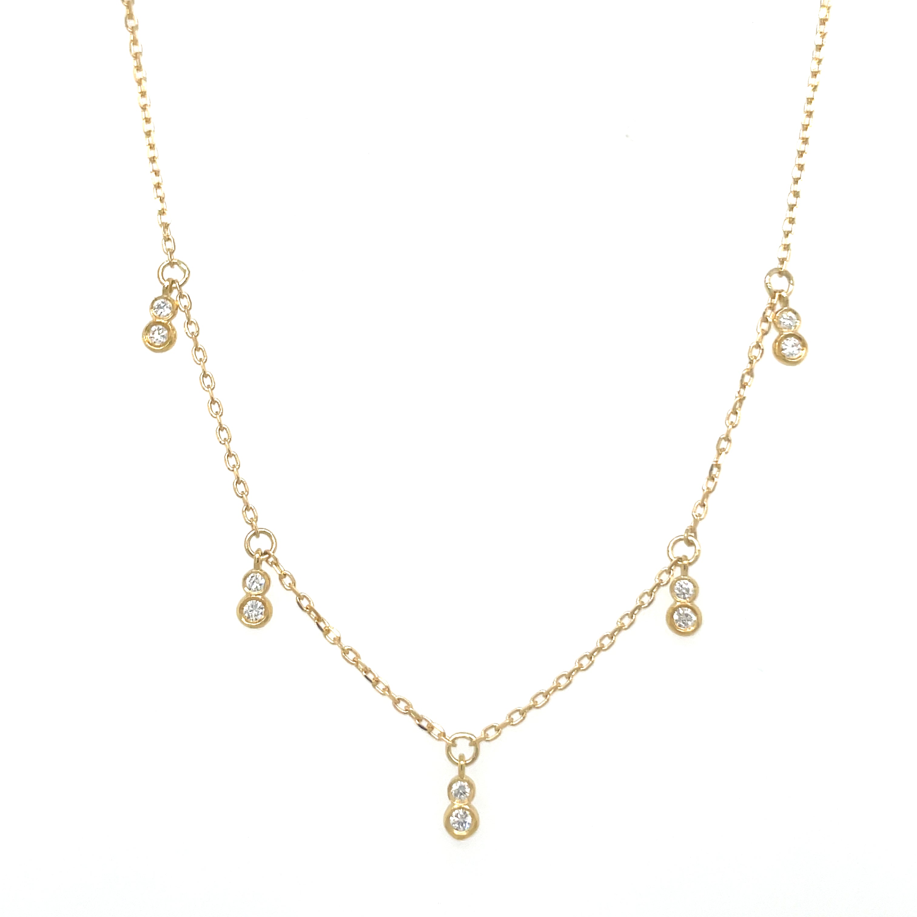 Charnelle Diamond Drops Necklace