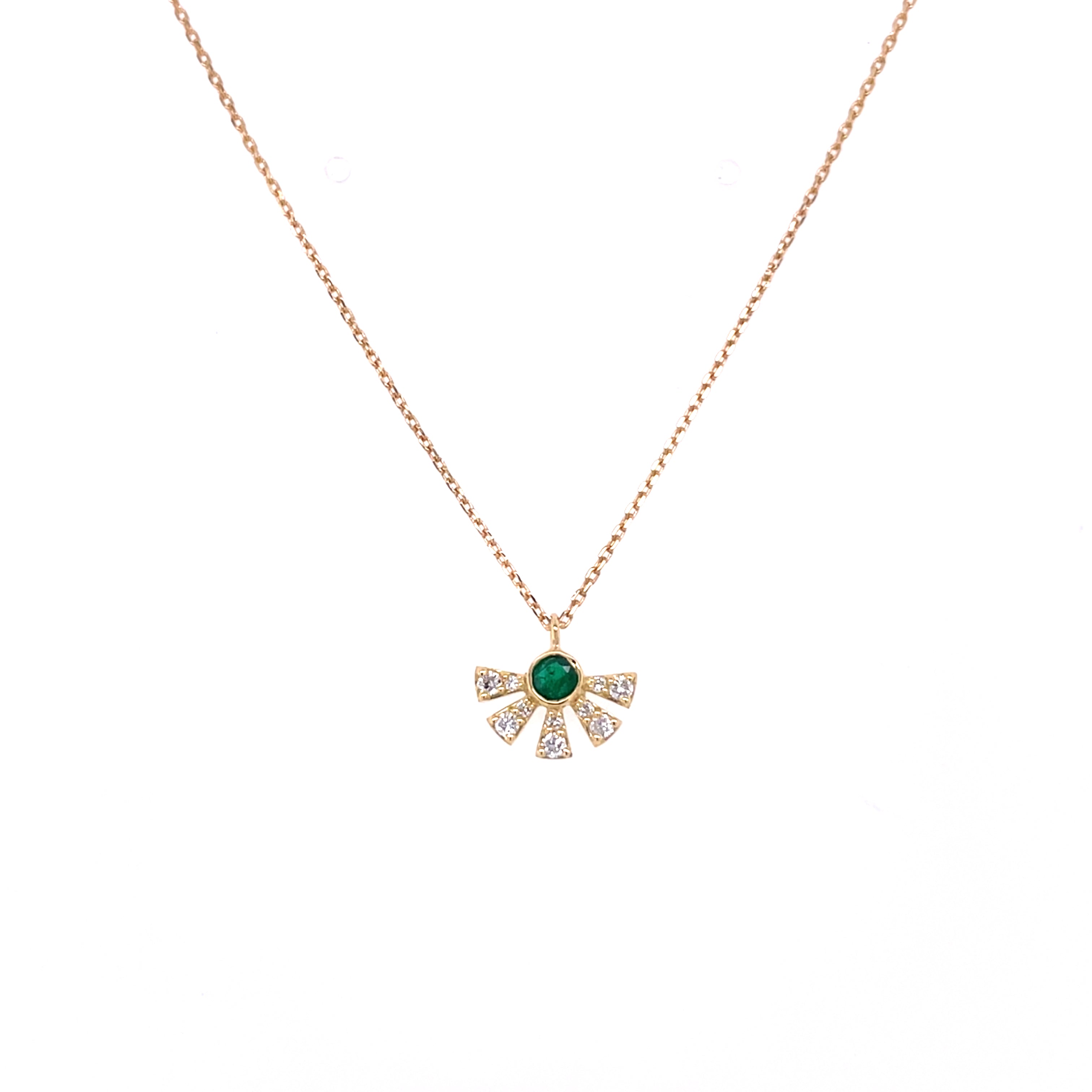 Emerald and Diamonds Necklace