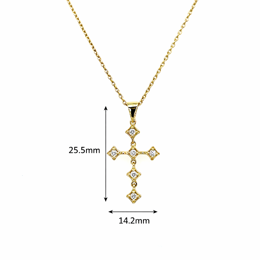 Diamond Cross Motion Necklace