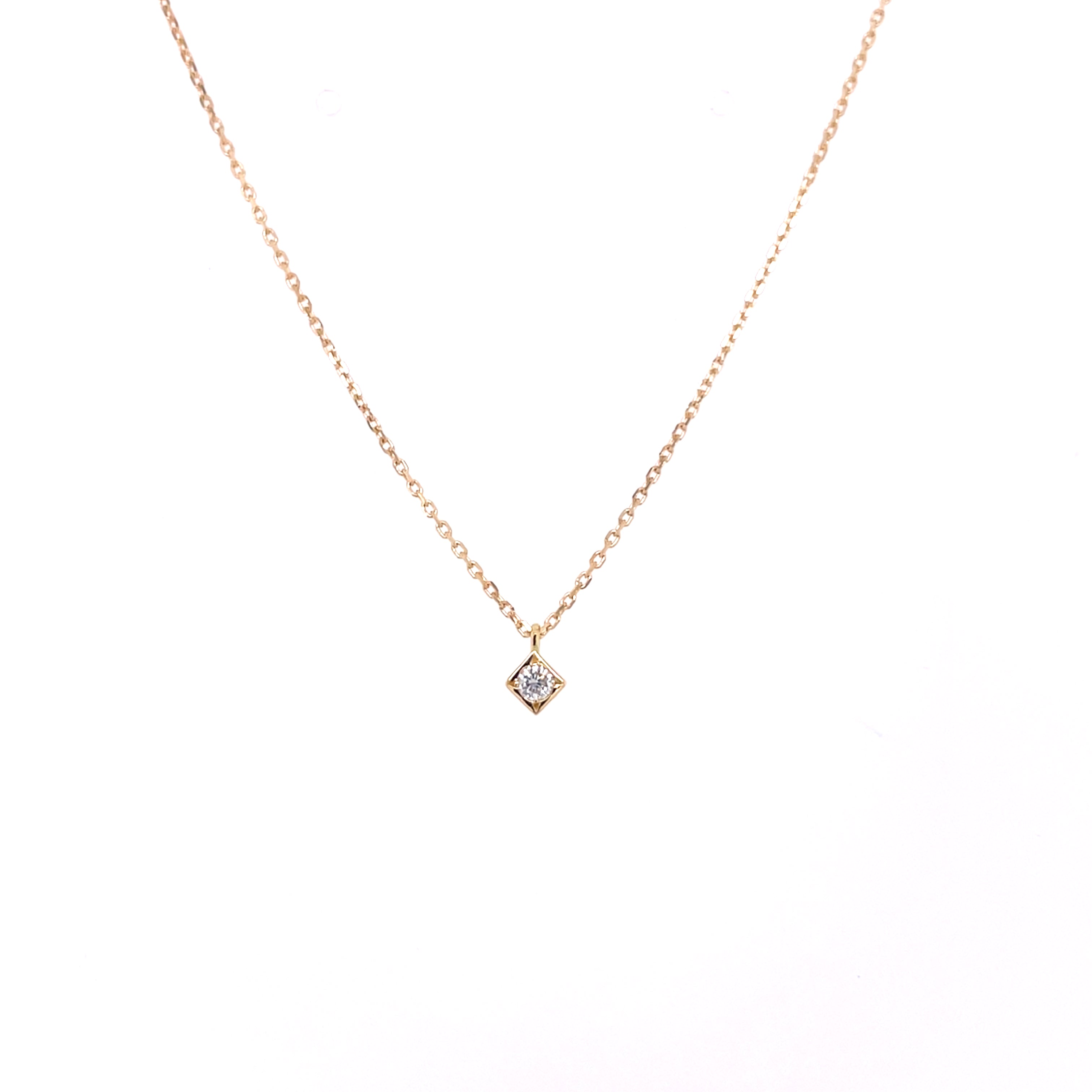 Radiant Square Diamond Necklace
