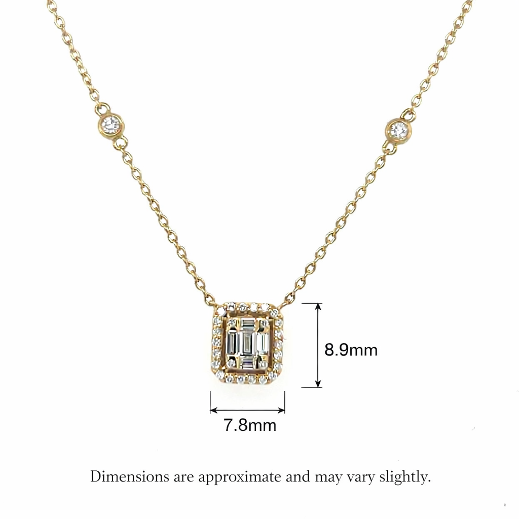 Emerald Illusion Camouflage Diamond Necklace